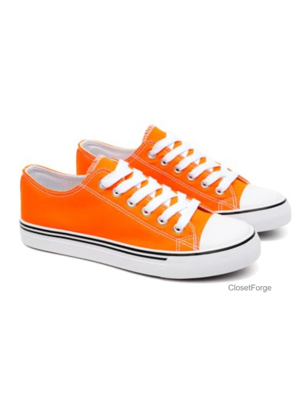 Canvas Sneakers Low Top Lace Up Cushioned Casual Athletic Tennis Shoes